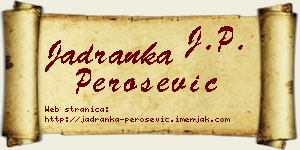 Jadranka Perošević vizit kartica